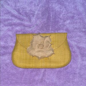 Yellow Floral Clutch